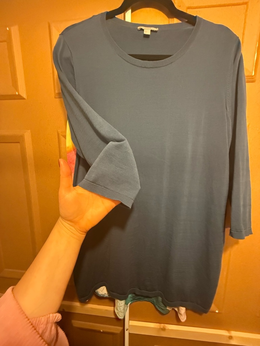 COS Pale Blue Ribbed Knit Top - Picture 6 of 14